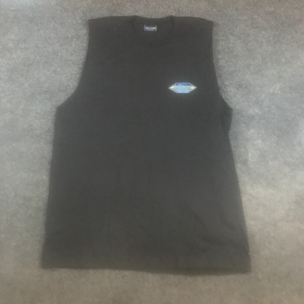 Vintage Sideout Tank Top Mens XL Black Logo Graphic Cotton Crew Neck Pullover